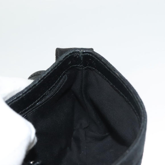 GUCCI GG Canvas Waist Bag Black Silver 131236 Auth yk18870