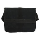 GUCCI GG Canvas Waist Bag Black Silver 131236 Auth yk18870-3