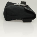 GUCCI GG Canvas Waist Bag Black Silver 131236 Auth yk18870-4