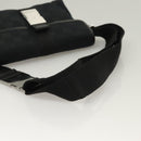 GUCCI GG Canvas Waist Bag Black Silver 131236 Auth yk18870-7