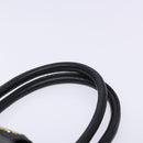 PRADA Ribbon Hand Bag Leather Black Gold Auth yk18879-8