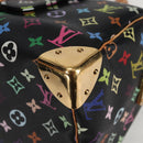 LOUIS VUITTON Monogram Multicolor Speedy 30 Hand Bag Black M92642 Auth yk18882V-14