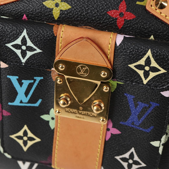 LOUIS VUITTON Monogram Multicolor Speedy 30 Hand Bag Black M92642 Auth yk18882V