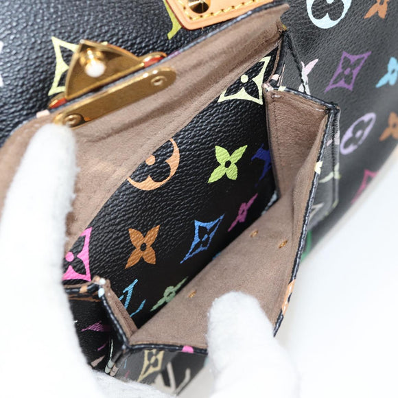 LOUIS VUITTON Monogram Multicolor Speedy 30 Hand Bag Black M92642 Auth yk18882V