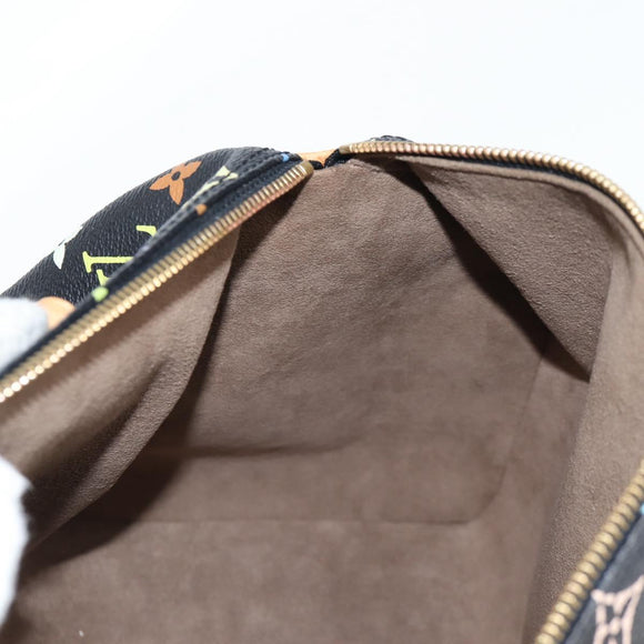 LOUIS VUITTON Monogram Multicolor Speedy 30 Hand Bag Black M92642 Auth yk18882V