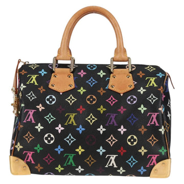 LOUIS VUITTON Monogram Multicolor Speedy 30 Hand Bag Black M92642 Auth yk18882V - 0