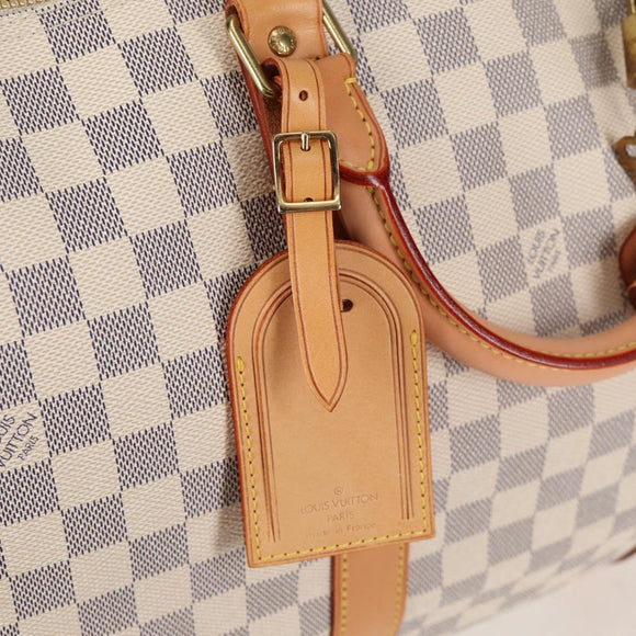 LOUIS VUITTON Damier Azur Keepall 50 Boston Bag N41430 LV Auth yk18884V