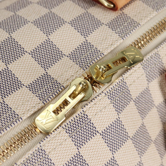 LOUIS VUITTON Damier Azur Keepall 50 Boston Bag N41430 LV Auth yk18884V