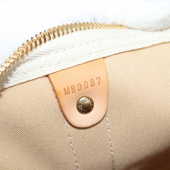 LOUIS VUITTON Damier Azur Keepall 50 Boston Bag N41430 LV Auth yk18884V