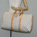 LOUIS VUITTON Damier Azur Keepall 50 Boston Bag N41430 LV Auth yk18884V-24