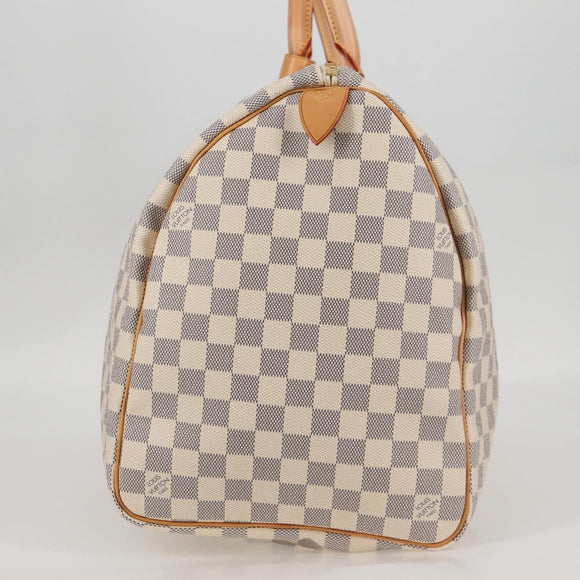 LOUIS VUITTON Damier Azur Keepall 50 Boston Bag N41430 LV Auth yk18884V