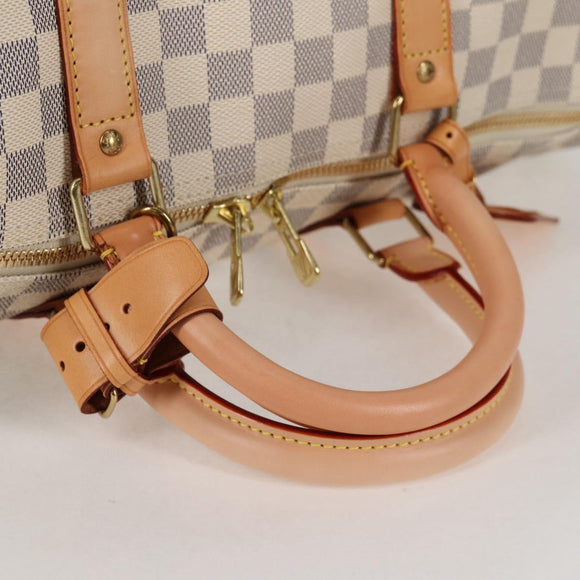 LOUIS VUITTON Damier Azur Keepall 50 Boston Bag N41430 LV Auth yk18884V