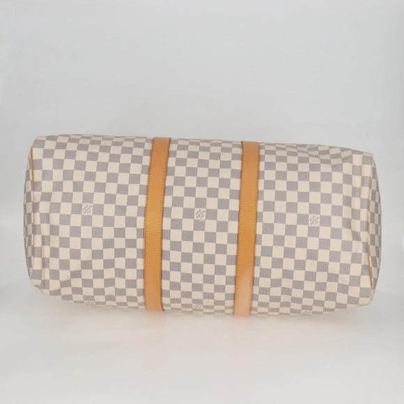 LOUIS VUITTON Damier Azur Keepall 50 Boston Bag N41430 LV Auth yk18884V