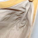 Christian Dior Trotter Canvas Shoulder Bag Beige Silver Auth yk18889-19