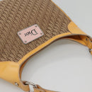 Christian Dior Trotter Canvas Shoulder Bag Beige Silver Auth yk18889-7