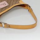 Christian Dior Trotter Canvas Shoulder Bag Beige Silver Auth yk18889-8