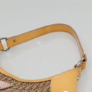 Christian Dior Trotter Canvas Shoulder Bag Beige Silver Auth yk18889-9