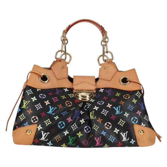 LOUIS VUITTON Monogram Multicolor Ursula Tote Bag Black M40124 LV Auth yk18891V