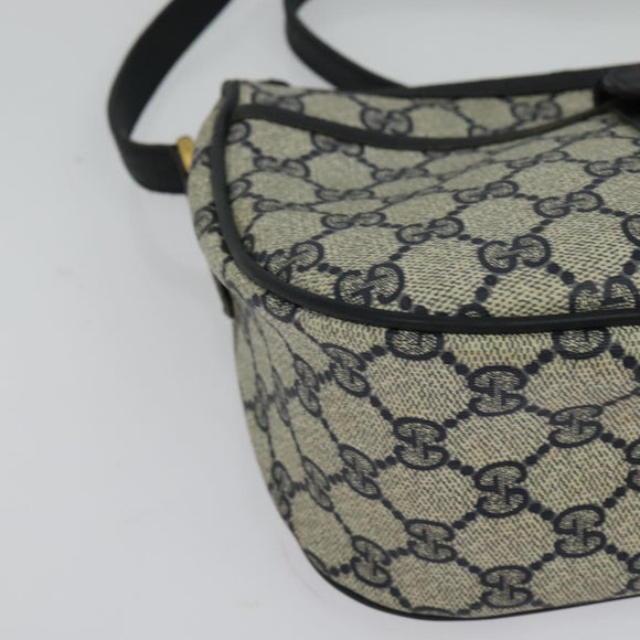 GUCCI GG Supreme Sherry Line Umhängetasche PVC Navy Gold 89 02 032 Auth yk18894