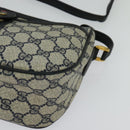 GUCCI GG Supreme Sherry Line Umhängetasche PVC Navy Gold 89 02 032 Auth yk18894-15