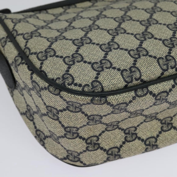 GUCCI GG Supreme Sherry Line Umhängetasche PVC Navy Gold 89 02 032 Auth yk18894