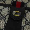 GUCCI GG Supreme Sherry Line Umhängetasche PVC Navy Gold 89 02 032 Auth yk18894-9