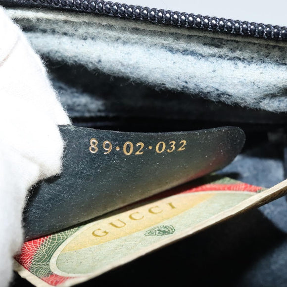 GUCCI GG Supreme Sherry Line Shoulder Bag PVC Navy Gold 89 02 032 Auth yk18894