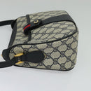 GUCCI GG Supreme Sherry Line Umhängetasche PVC Navy Gold 89 02 032 Auth yk18894-3