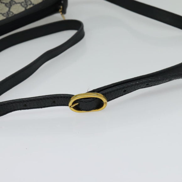 GUCCI GG Supreme Sherry Line Umhängetasche PVC Navy Gold 89 02 032 Auth yk18894