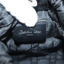 Christian Dior Maris Pearl Hand Bag Nylon Black Silver Auth yk18897-15
