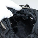 Christian Dior Maris Pearl Hand Bag Nylon Black Silver Auth yk18897-18