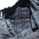 Christian Dior Maris Pearl Hand Bag Nylon Black Silver Auth yk18897-19