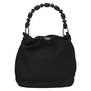 Christian Dior Maris Pearl Hand Bag Nylon Black Silver Auth yk18897 - 0