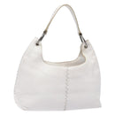 BOTTEGA VENETA Shoulder Bag Leather White Auth yk18912-1