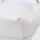 BOTTEGA VENETA Shoulder Bag Leather White Auth yk18912-16