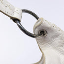 BOTTEGA VENETA Shoulder Bag Leather White Auth yk18912-9