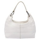 BOTTEGA VENETA Shoulder Bag Leather White Auth yk18912-13