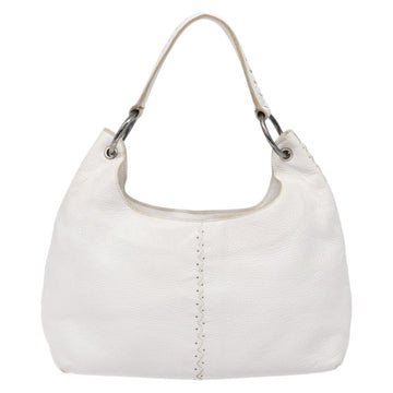 BOTTEGA VENETA Shoulder Bag Leather White Auth yk18912 - 0