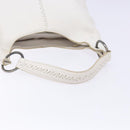 BOTTEGA VENETA Shoulder Bag Leather White Auth yk18912-7
