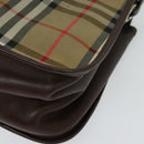 Burberrys Nova Check Shoulder Bag Canvas Leather Beige Gold Auth yk18913-8