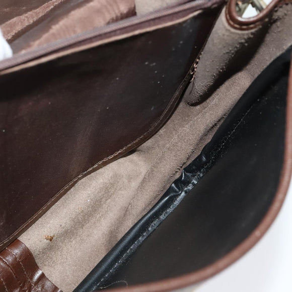 Burberrys Nova Check Shoulder Bag Canvas Leather Beige Gold Auth yk18913
