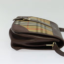 Burberrys Nova Check Shoulder Bag Canvas Leather Beige Gold Auth yk18913-4