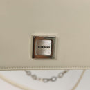 GIVENCHY Chain Shoulder Bag Leather White Silver Auth yk18917-19