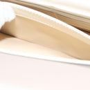 GIVENCHY Chain Shoulder Bag Leather White Silver Auth yk18917-23