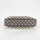 GUCCI GG Canvas Sherry Line Shoulder Bag Navy Beige Red 145757 Auth yk18918V-5