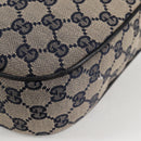 GUCCI GG Canvas Sherry Line Shoulder Bag Navy Beige Red 145757 Auth yk18918V-16