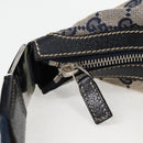 GUCCI GG Canvas Sherry Line Shoulder Bag Navy Beige Red 145757 Auth yk18918V-10