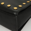 VERSACE Shoulder Bag Leather Black Gold Auth yk18934-15