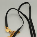 VERSACE Shoulder Bag Leather Black Gold Auth yk18934-14