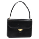 Christian Dior Shoulder Bag Leather Black Gold Auth yk18937-1